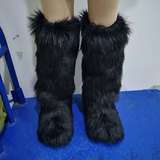 High Furry Boots