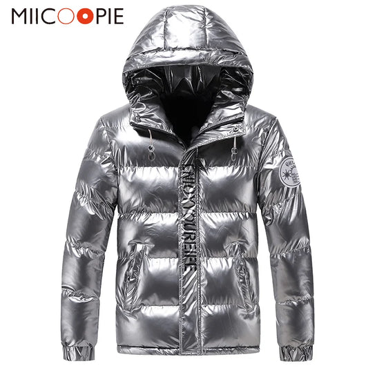 Metallic Hooded Coat