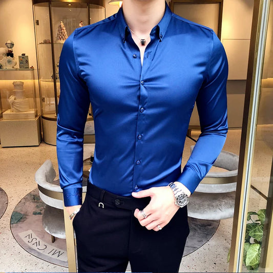 Formal Silky Button Up Shirt