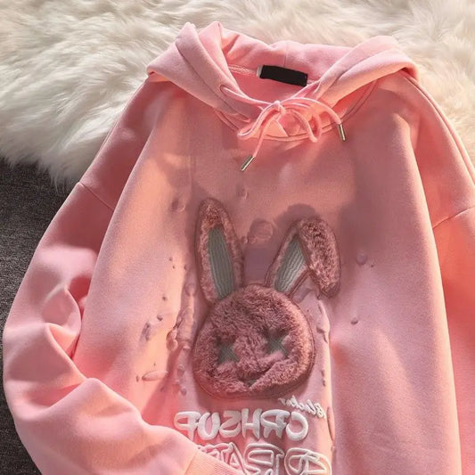 Harajuku Rabbit Embedded Hoodie
